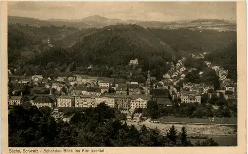 Schandau, Blick ins Kirnitzschtal -379984