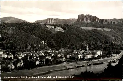 Bad Schandau, mit Falkenstein und Schrammsteinen -379988
