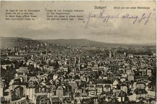 Stuttgart, Blick von der alten Weinsteige -367794