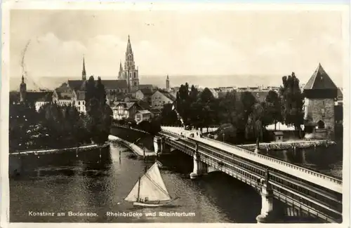Konstanz, Rheinbrücke und Rheintorturm -367834