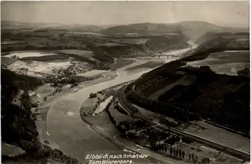 Bad Schandau, Elbblick zum Winterberg -380084