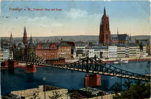 Frankfurt a.M. - Eiserner Steg mit Dom -367854