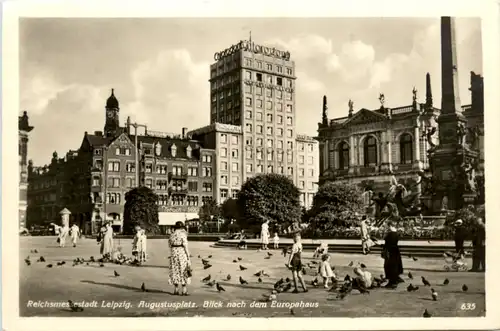 Leipzig. Augustusplatz, Blick nach dem Europahaus -380164