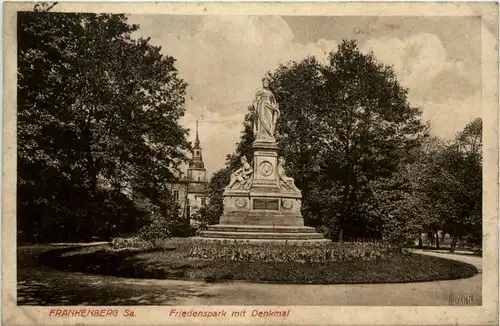 Frankenberg Sa., Friedenspark mit Denkmal -378478