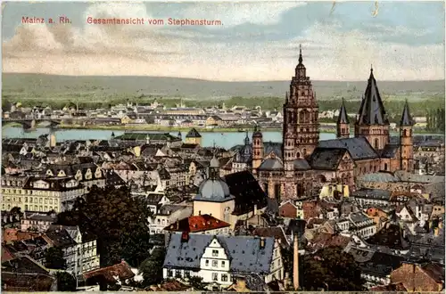 Mainz, Gesamtansicht vom Stephansturm -367994