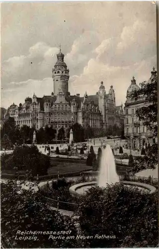 Leipzig, Partie am neuen Rathaus -380244