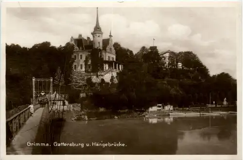 Grimma, Gattersburg u. Hängebrücke -380356