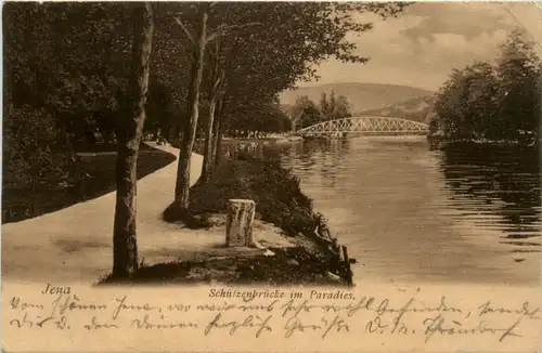 Jena, Schützenbrücke im Paradies -378618