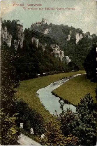 Wiesenttal mit Schloss Gössweinstein -368274