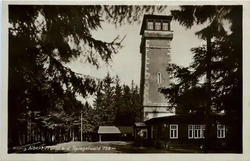 Schwarzenberg i. Erzgeb., König-Albert-Turm a.d. Spiegelwald -380676