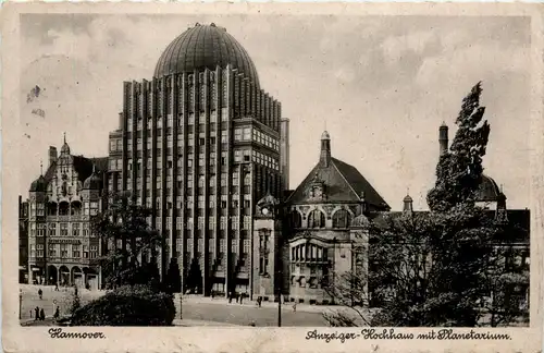 Hannover, Anzeiger-Hochhaus mit Planetarium -368354