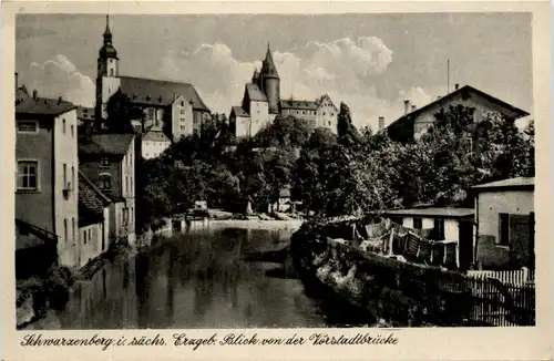 Schwarzenberg i. Erzgeb., Blick von der Vorstadtbrücke -380664