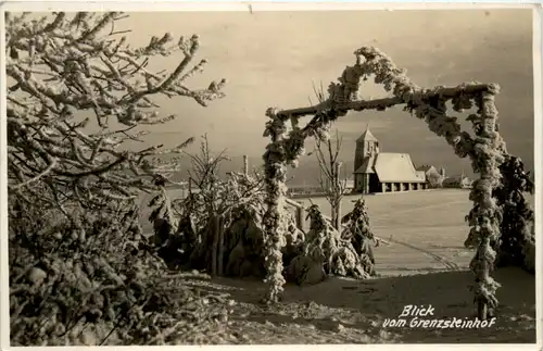 Zinnwald-Georgenfeld im Erzgeb., Blick vom Grenzsteinhof -380864