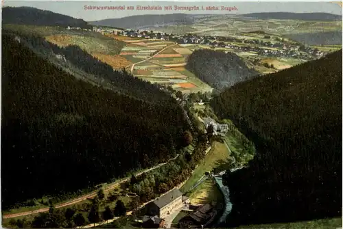 Schwarzwassertal am Hirschstein mit Bermsgrün -379438