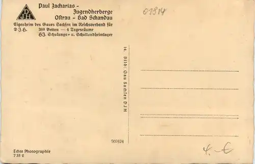 Bad Schandau, Ostrau, jugendherberge, Paul Zacharias -381168