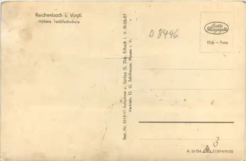 Reichenbach i. V., Höhere Textilfachschule -381580