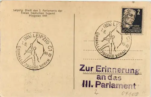 Leipzig, Stadt des 3. Parlaments der freien Deutschen Jugend 1949 -381368