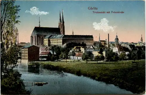 Görlitz, Totalansicht mit Peterskirche -382714
