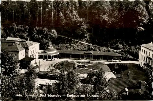 Bad Schandau, Kurhaus mit Brunnen -379998