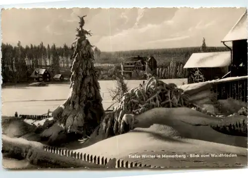 Masserberg, Winter, Blick zum Waldfrieden -381864