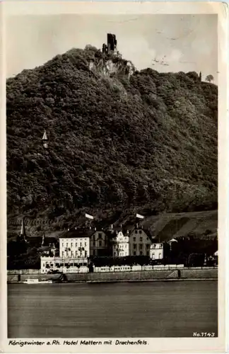 Königswinter a.Rh., Hotel Mattern mit Drachenfels -369394