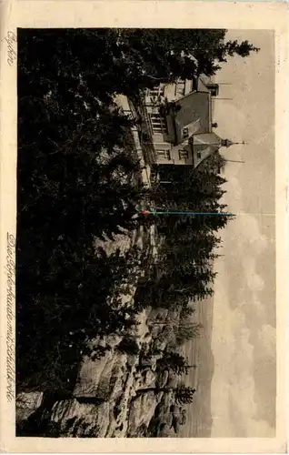 Oybin, die Töpferbaude mit Schildkröte -382814