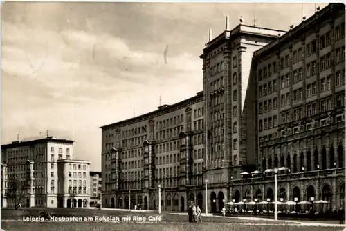 Leipzig, Neubauten am Rossplatz mit Ring-Cafe -381302