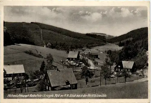 Kurort Rehefeld im Erzgeb., Blick nach der Herklotzmühle -382470