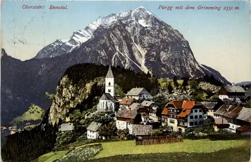 Obersteir, Ennstal, Pürgg mit dem Grimming -369774