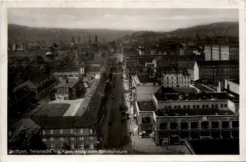 Stuttgart, Teilansicht mit Königstrasse vom Bahnhofsturm -369874