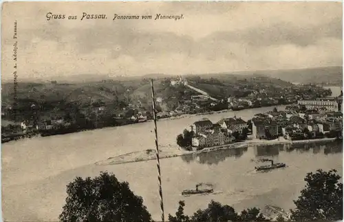 Passau, Panorama vom Nonnengut -382160