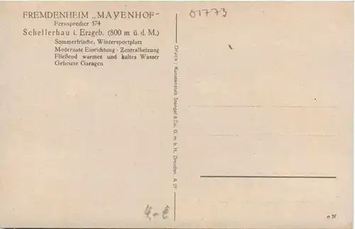 Schellerhau, Fremdenheim Mayenhof -383514