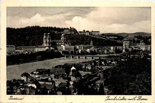 Passau, Innbrücke mit Dom -382152