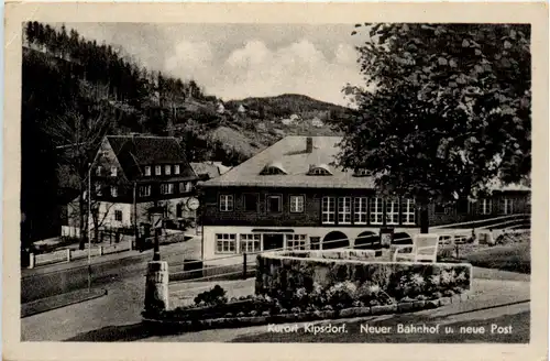 Kurort Kipsdorf, Neuer Bahnhof u. neue Post -383574