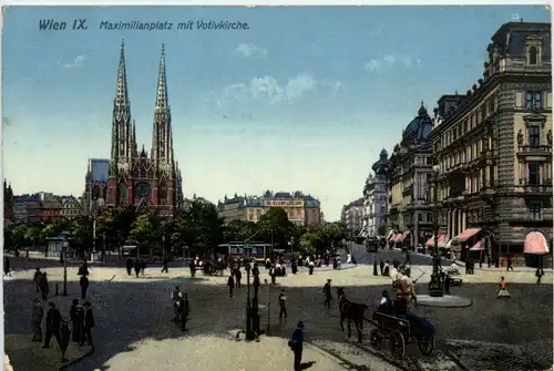 Wien, Maximilianplatz mit Votivkirche -370254