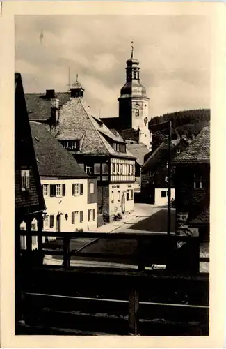 Geising, Blick zur Kirche -380918