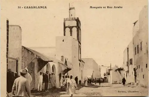 Casablanca - Mosquee et Rue Arabe -446650