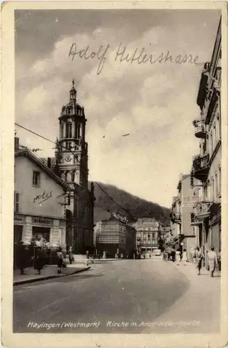 Hayingen - Kirche mit Adolf Hitler Strasse -446730