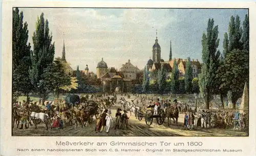 Leipzig, Messverkehr am Grimmaischen Tor um 1800 -381278