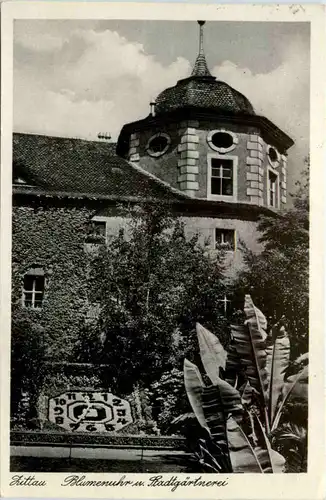 Zittau, Blumenuhr und Stadtgärtnerei -384214