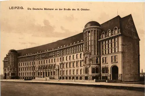 Leipzig, Die Deutsche Bücherei an der Strasse des 18. Oktober -381378