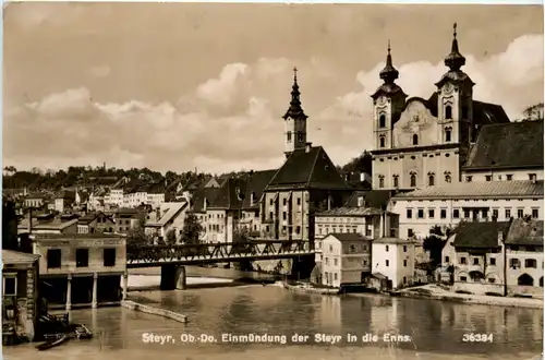 Steyr, Einmündung der Steyr in die Enns -371034