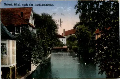 Erfurt, Blick nach der Barfüsserkirche -383324