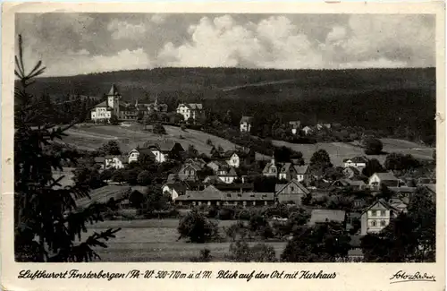 Kurort Finsterbergen, Blick auf den Ort mit Kurhaus -384564