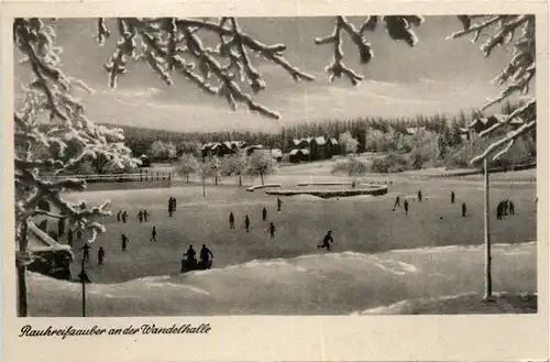 Oberhof, Rauhreifzauber an der Wandelhalle -383340