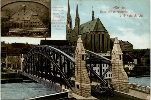 Görlitz, Neue Altstadtbrücke und Peterskirche -383870