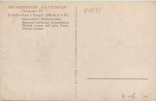 Schellerhau/Erzge., Fremdenheim Mayenhof -383484