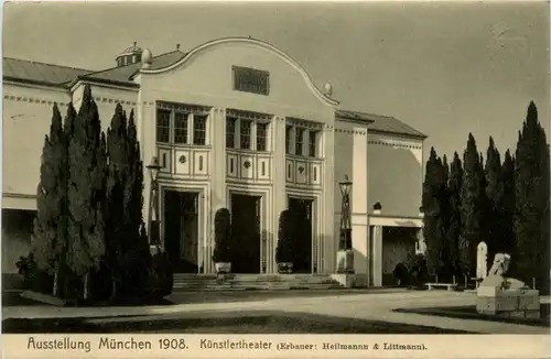 München - Ausstellung 1908, Künstlertheater -371814