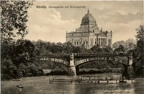 Görlitz, Neussepartie mit Ruhmeshalle -383904