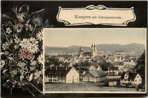 Kempten mit Gebirgspanorama -384330